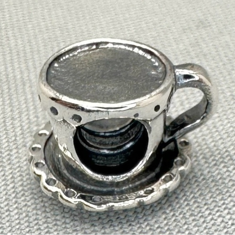 Authentic Pandora Moments Teacup Saucer Charm 790361 (retired)